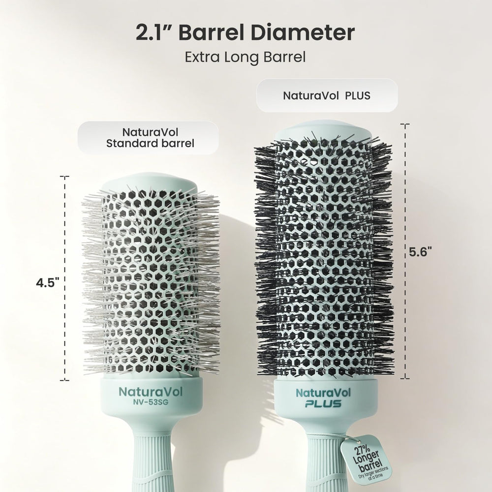 AIMIKE dual-shape bristles detail for smooth styling grip