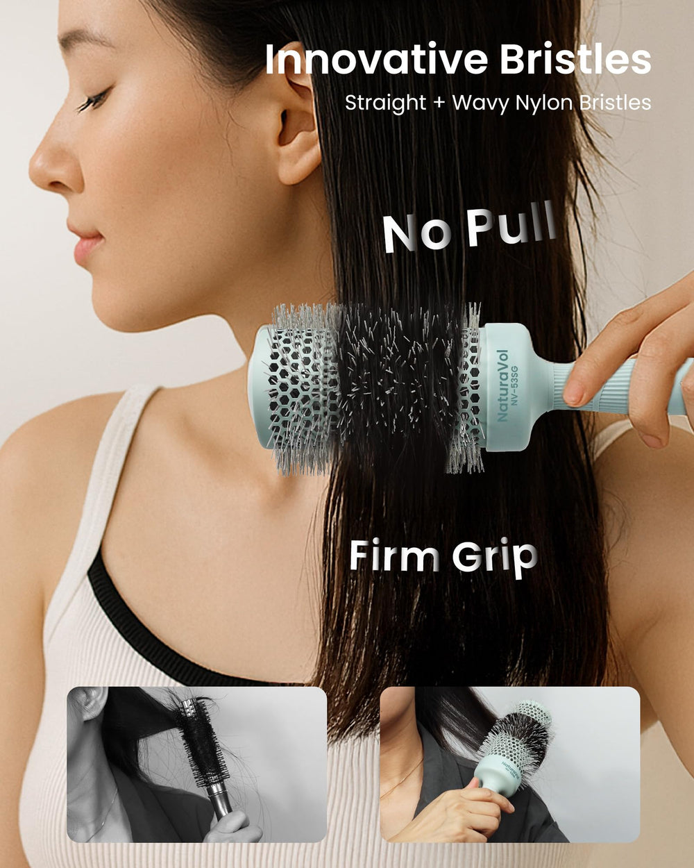 AIMIKE handle grip ergonomic non-slip design reduces wrist fatigue during styling