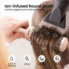 AIMIKE mixed bristles detail showing grip and gentle detangling benefit