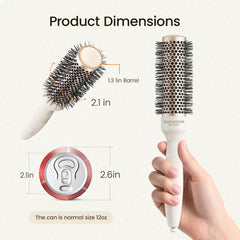 AIMIKE mixed nylon bristles detail for secure grip and gentler styling