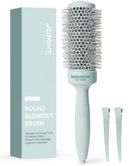 AIMIKE round brush front view showing full barrel and bristles for smooth styling