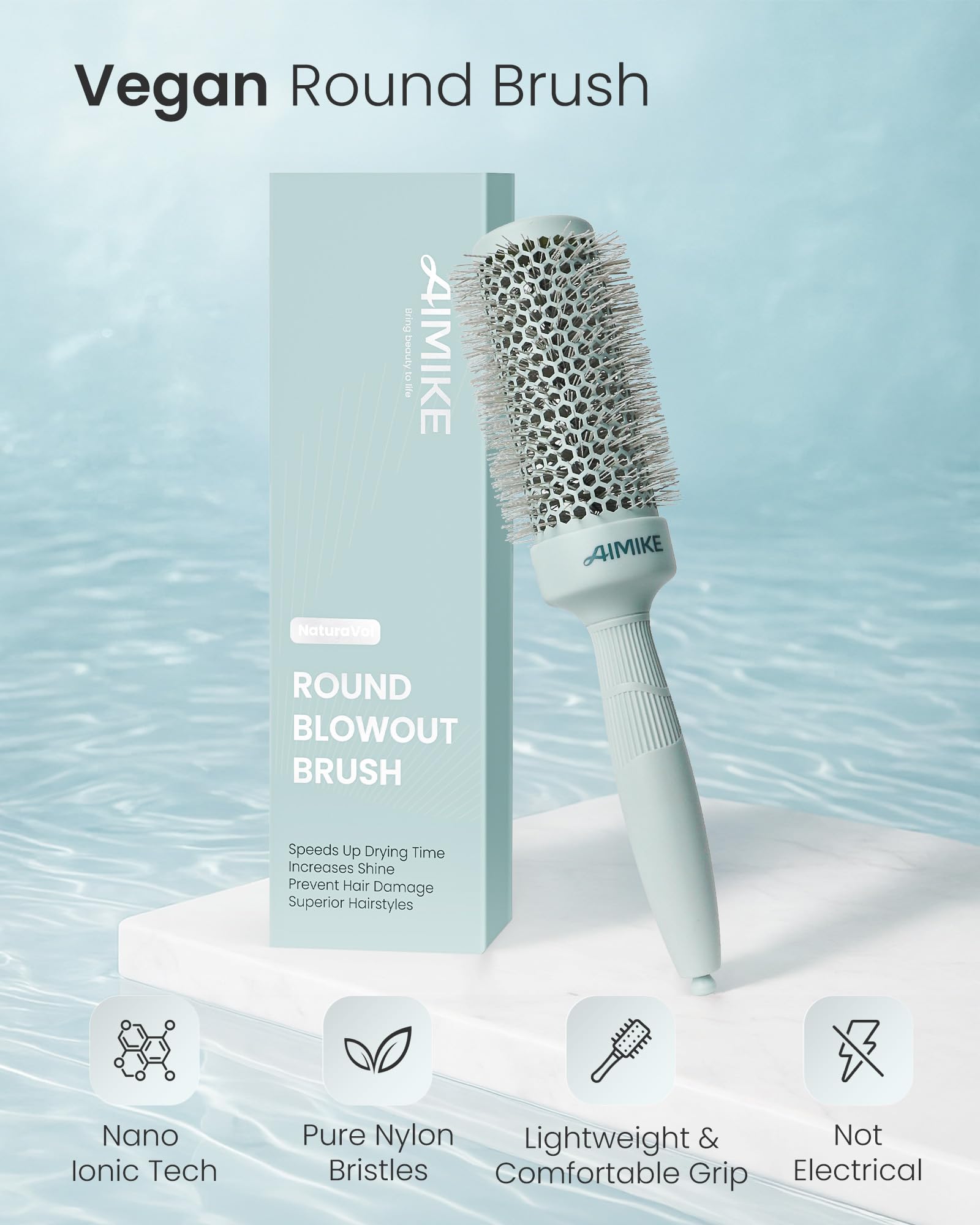 AIMIKE ergonomic handle with rubberized grip for comfortable controlled styling
