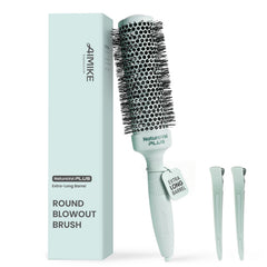 AIMIKE front view of NaturaVol PLUS brush showing full barrel and bristles for faster styling