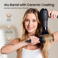 AIMIKE wavy nylon bristles close detail to reduce pulling and protect scalp