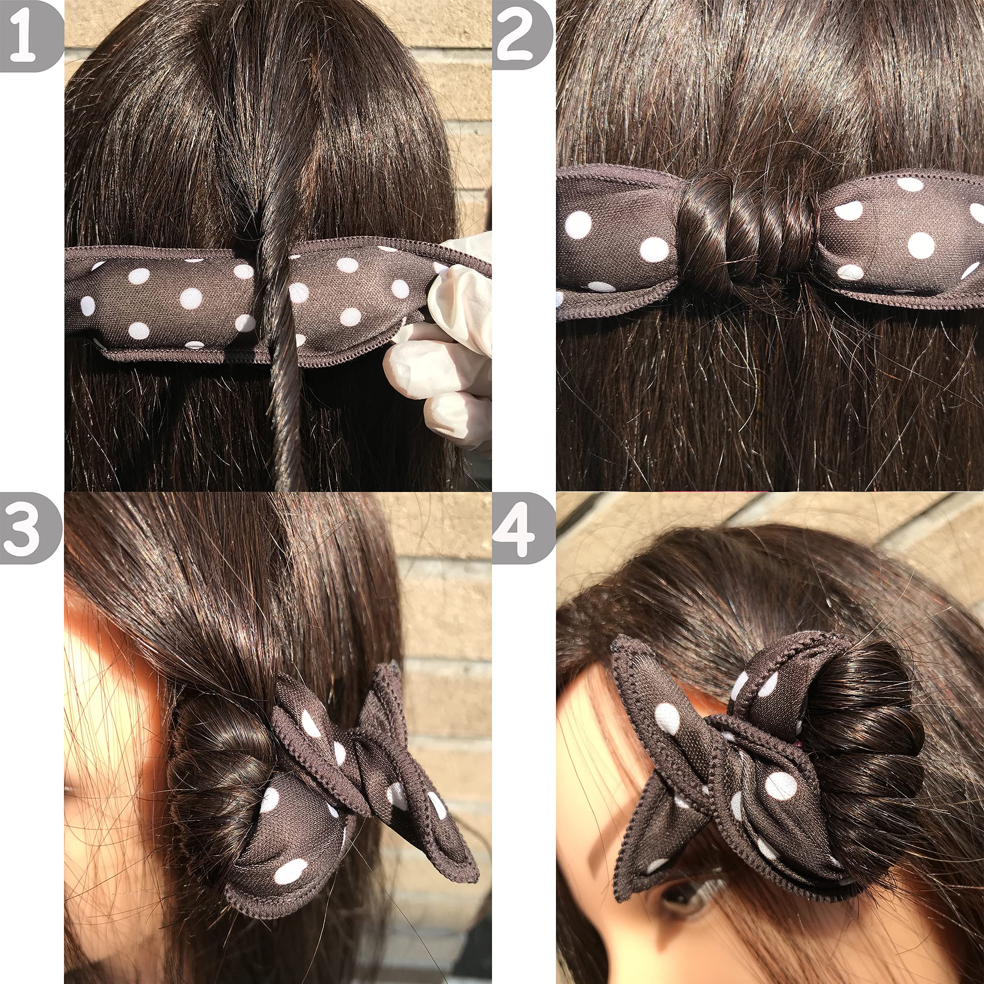 Aimin Hair rollers in long hair while sleeping, demonstrating comfortable no-heat styling