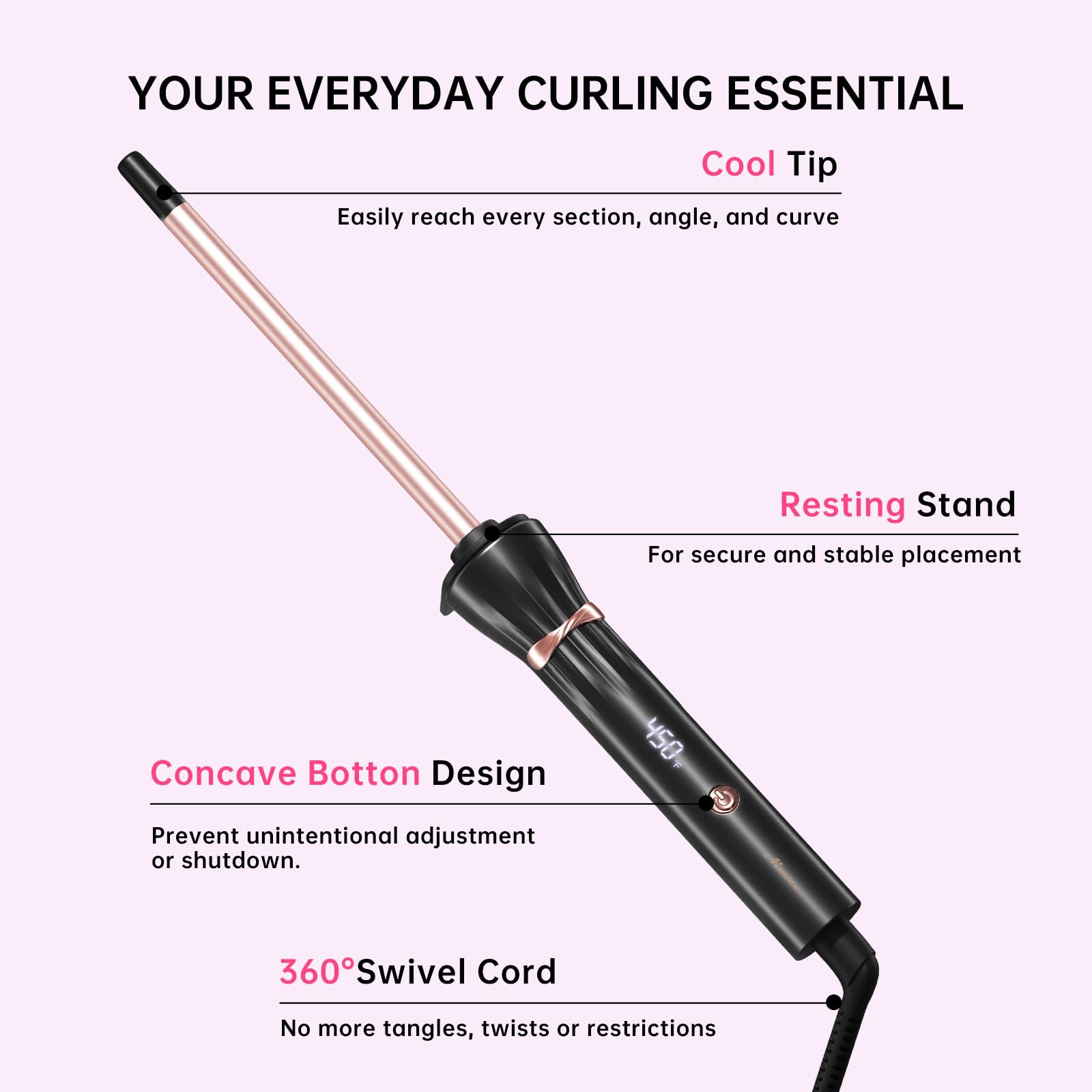 AIMSEE anti-burn tip detail offering safer handling near the face