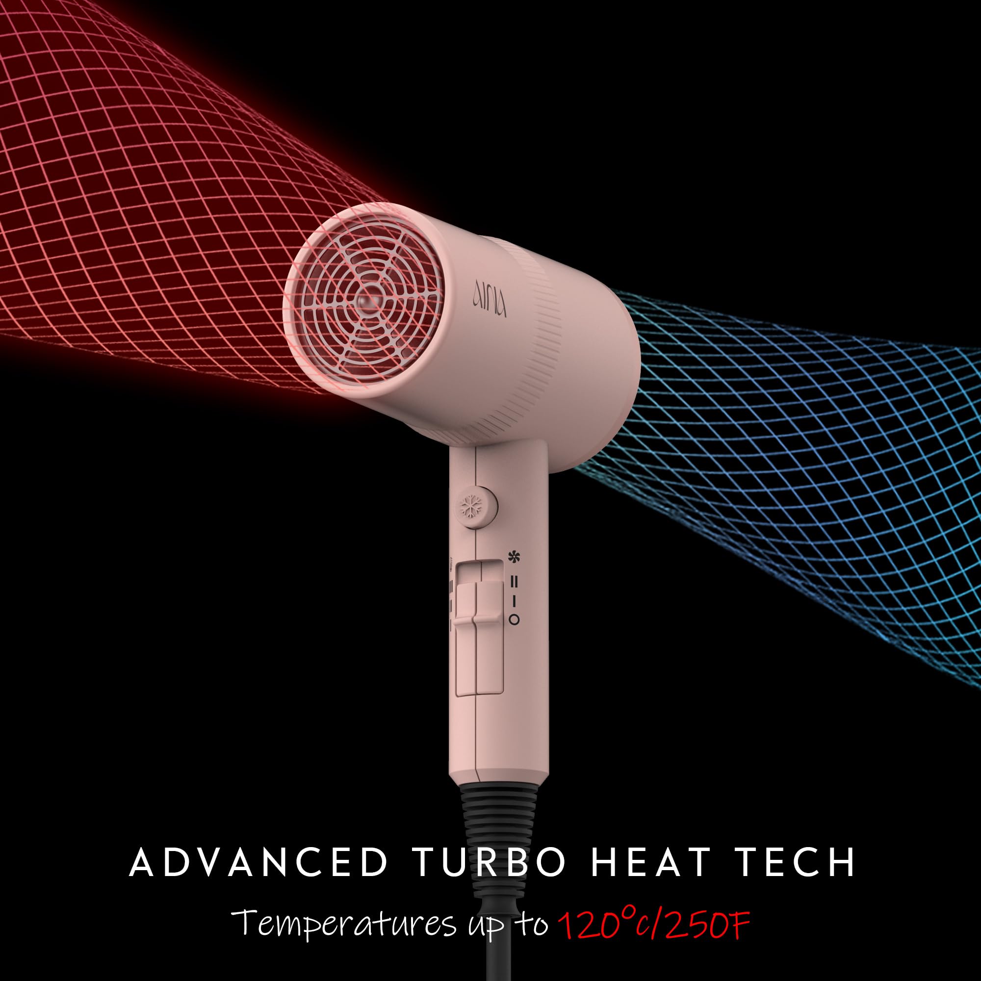 AINA concentrator nozzle close-up for precise airflow that smooths hair
