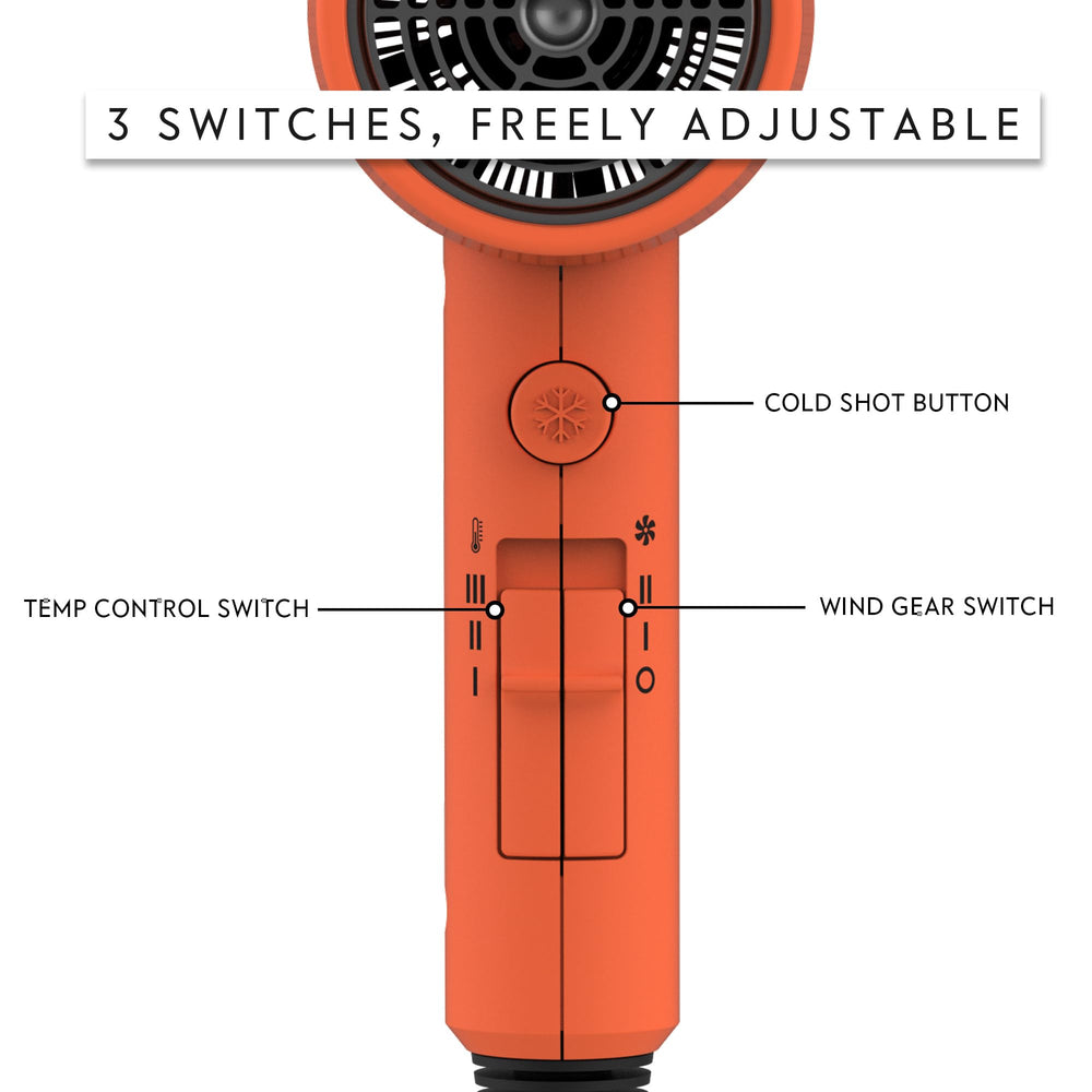 AINA concentrator attachment focused airflow for sleek, precise drying