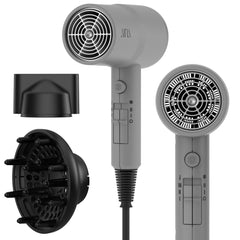 AINA front view showing compact dryer and ergonomic handle for comfortable styling