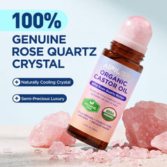 AIPILER rose quartz roller close-up highlighting cooling massage