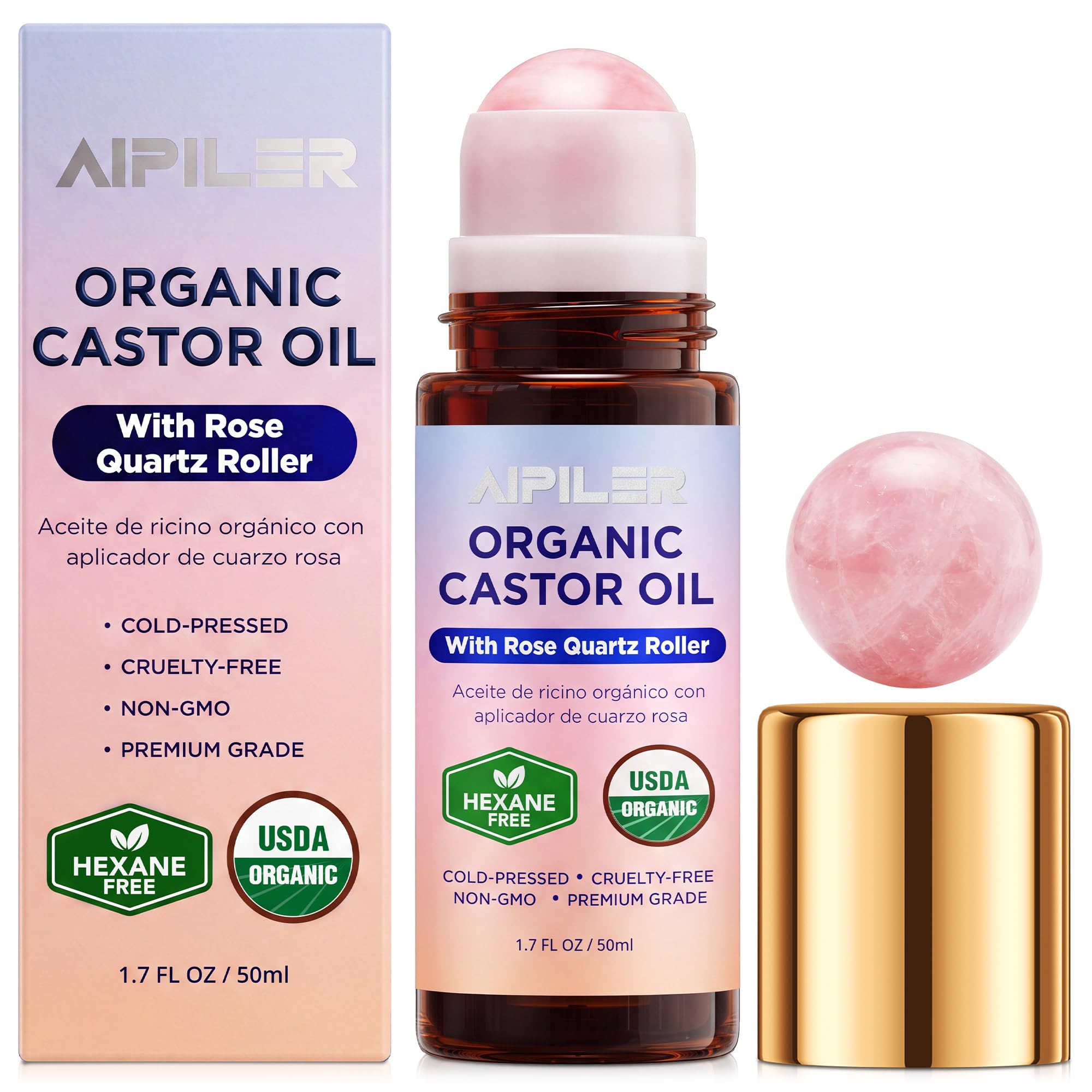 AIPILER front packaging showing roll-on bottle and benefits