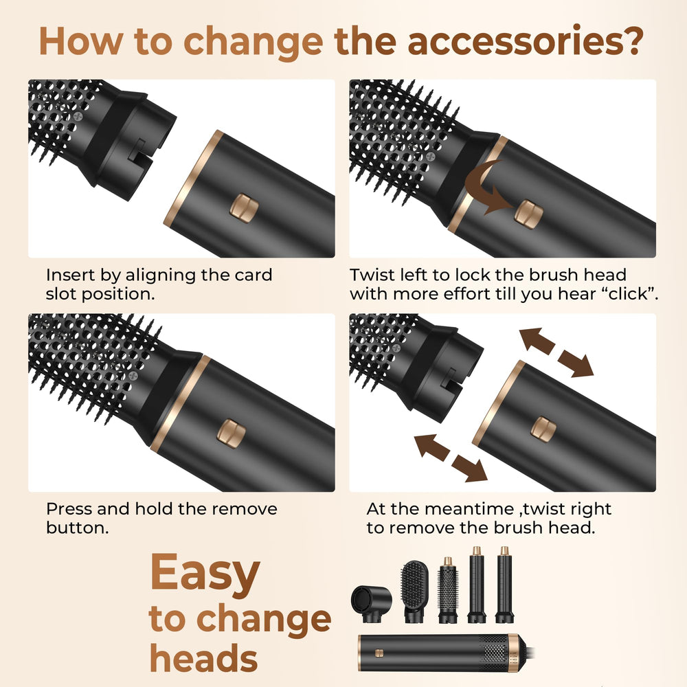 AiroGlow heat-resistant glove and easy control buttons for safe styling