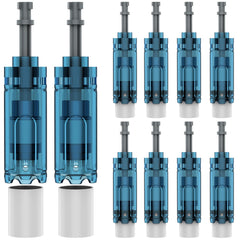 Aiscool front packaging showing 12 sealed microneedling cartridges and compact case for convenience