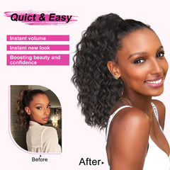 AISI BEAUTY close-up of curly synthetic texture offering natural bounce and softness