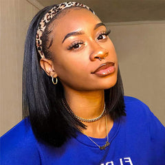 AISI front view short bob wig showing natural hairline and instant style