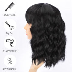 AISI HAIR back view showing 14-inch curl length for balanced silhouette benefit