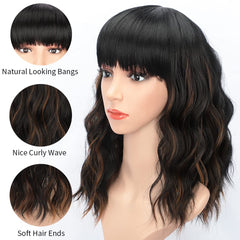 AISI HAIR bangs detail showing natural fringe and easy trim benefit