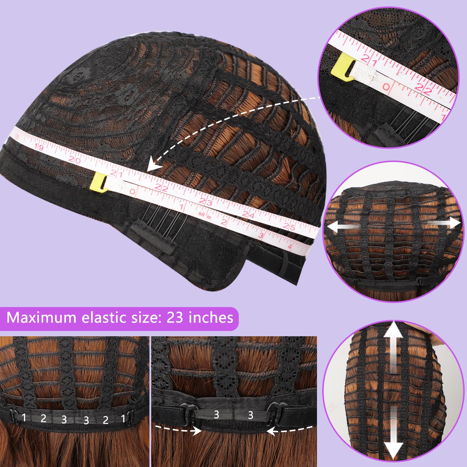 AISI HAIR wig beside accessories showing scale and ready-to-wear convenience