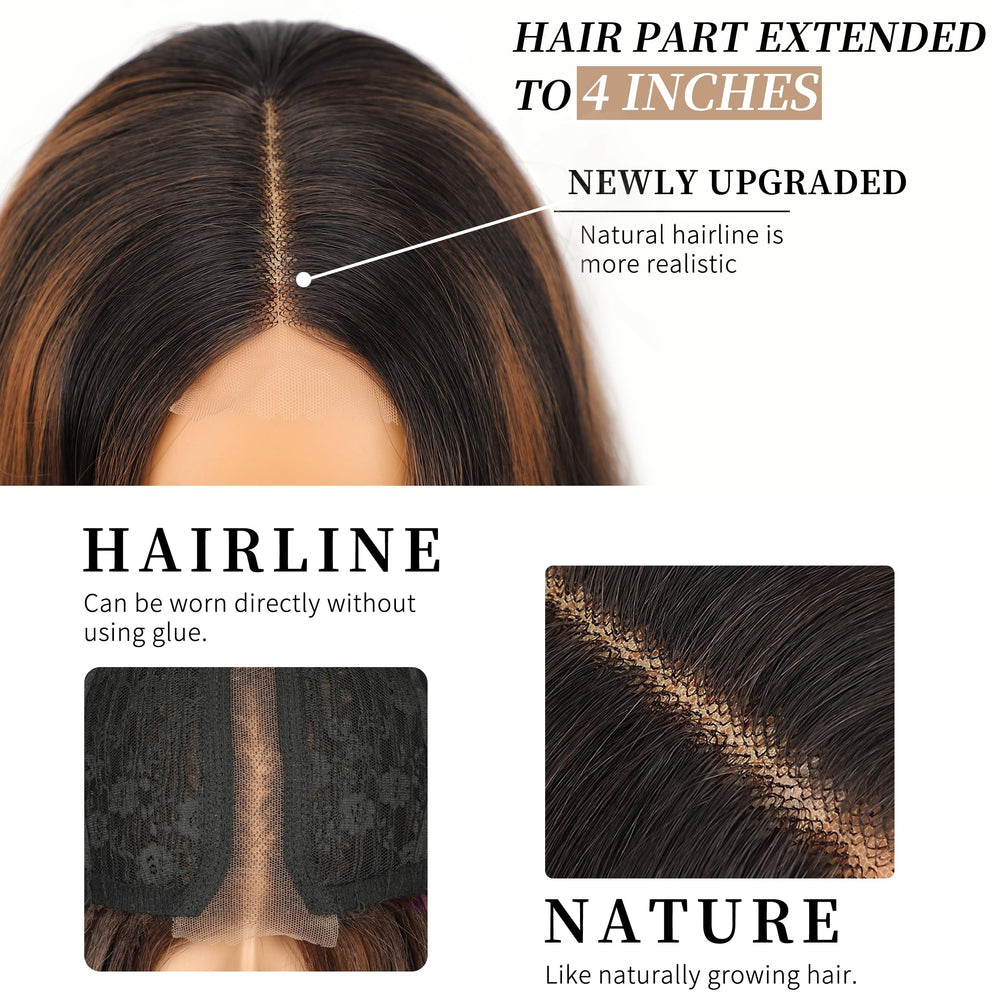 AISI HAIR side profile showing 26-inch waves and soft movement benefit