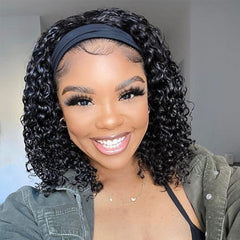 AISI front view of headband wig showing natural hairline and instant wear benefit
