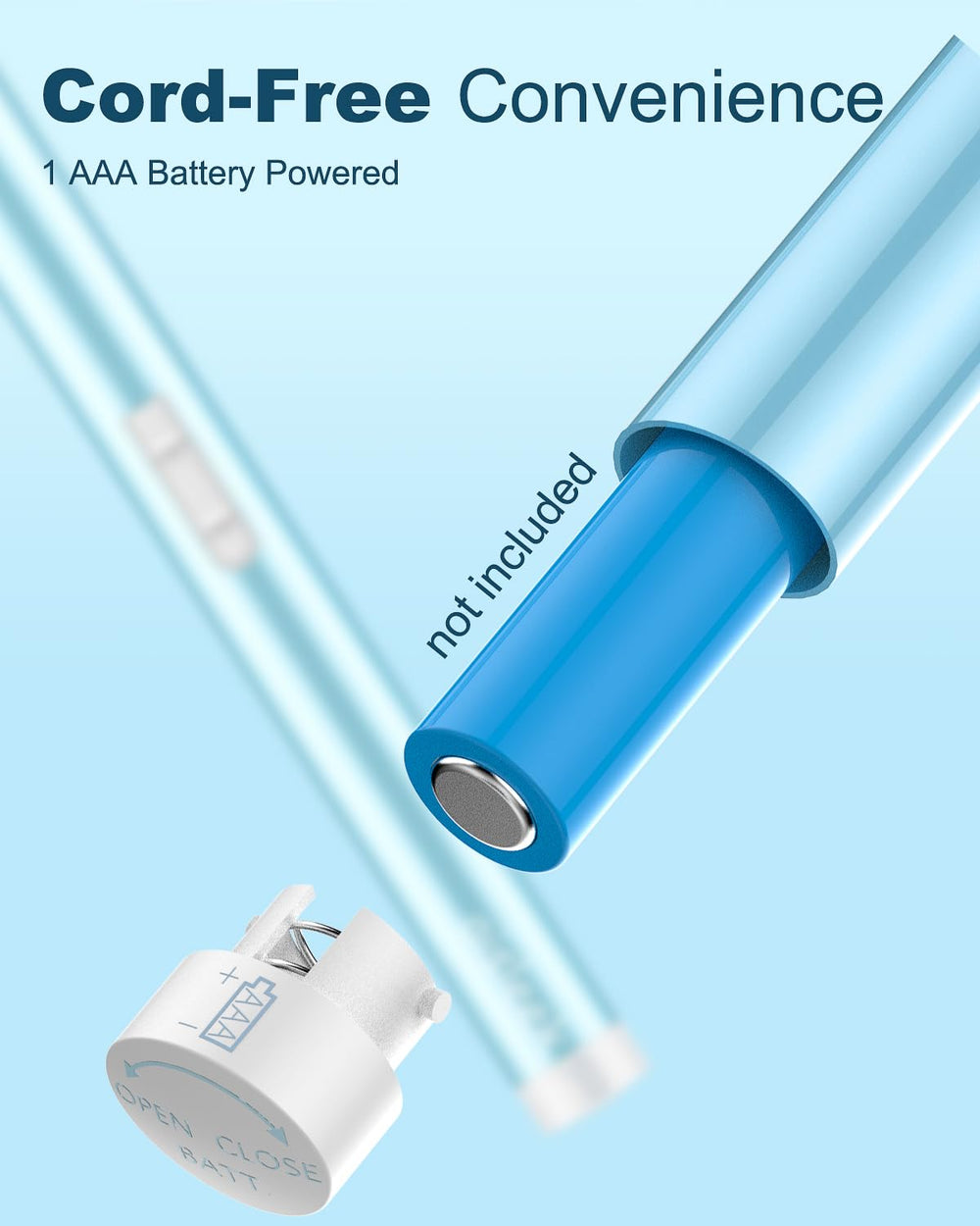 aisleek rinseable blade under water demonstrating easy hygienic cleaning