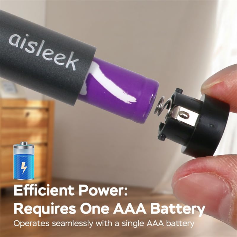 aisleek beside a pen showing compact size for travel convenience