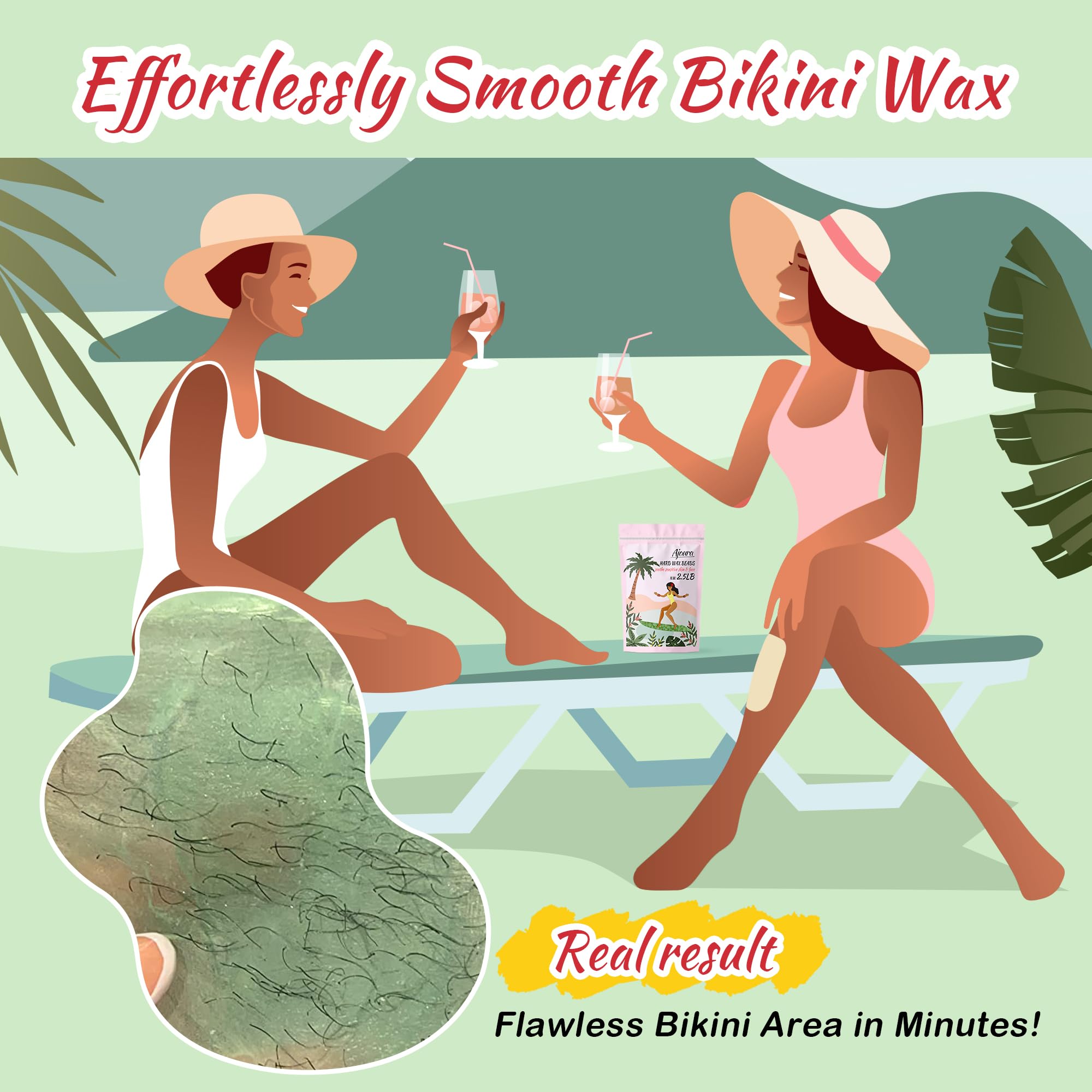 Ajoura being applied to bikini area offering gentle, precise removal