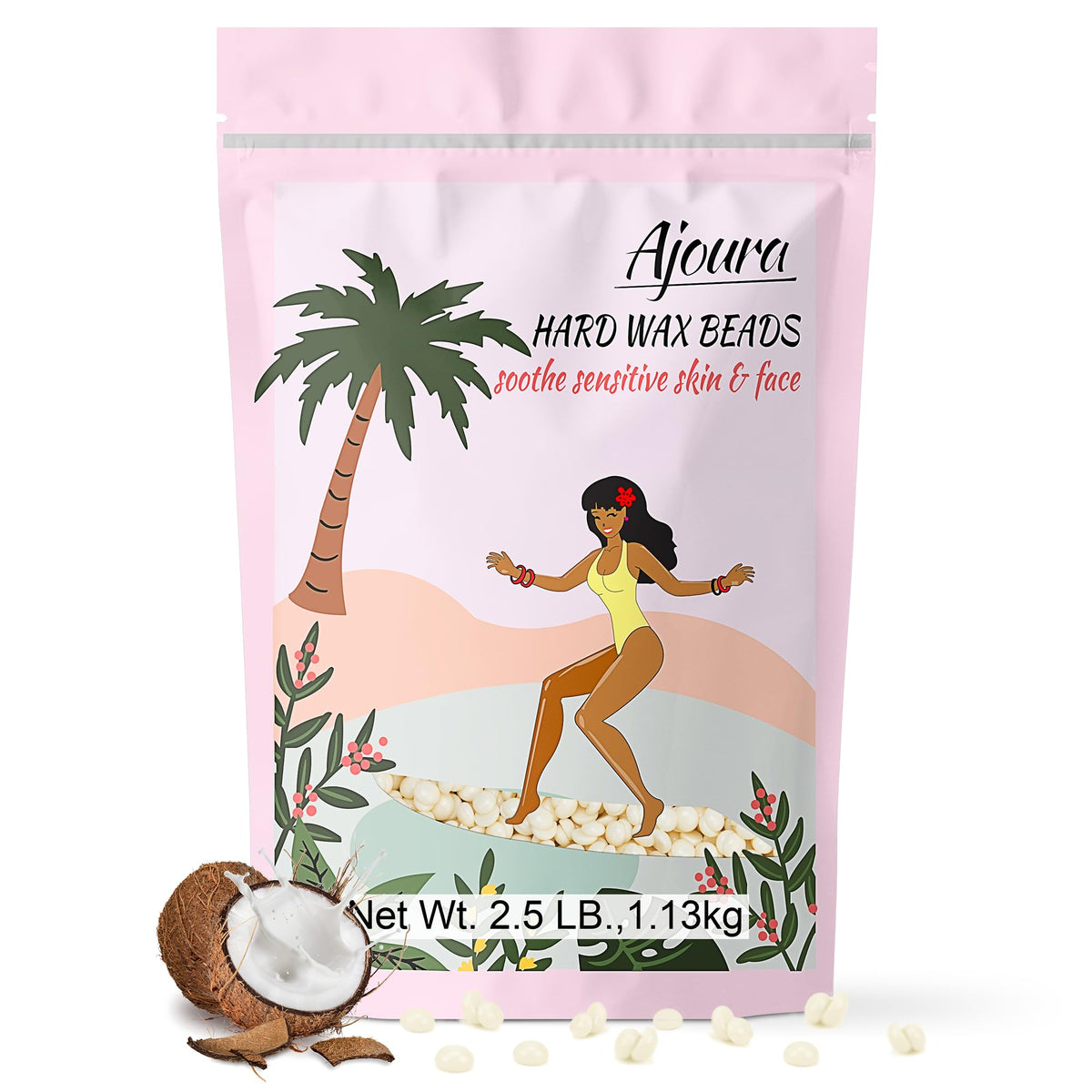 Ajoura front packaging showing 2.5 lb supply and product details for value