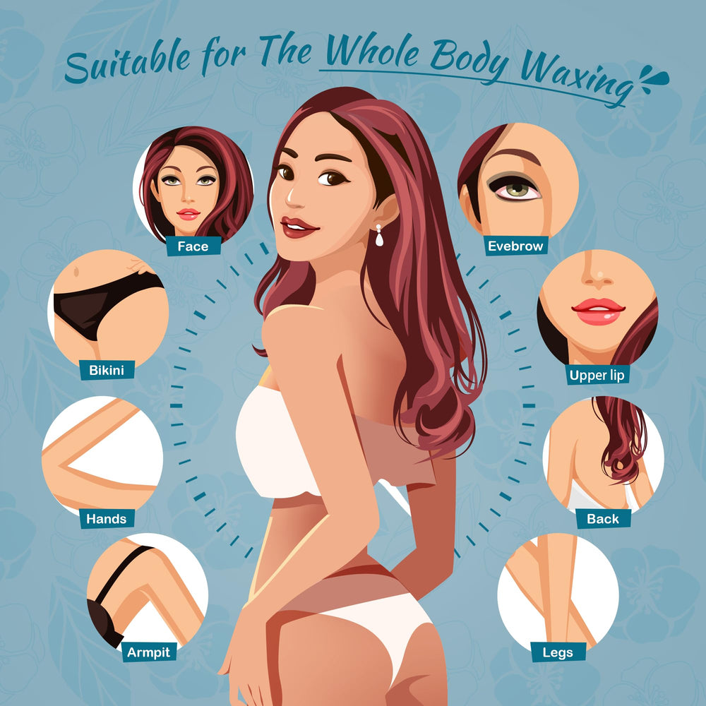 Ajoura wax applied to bikini area demonstrating stripless removal benefit