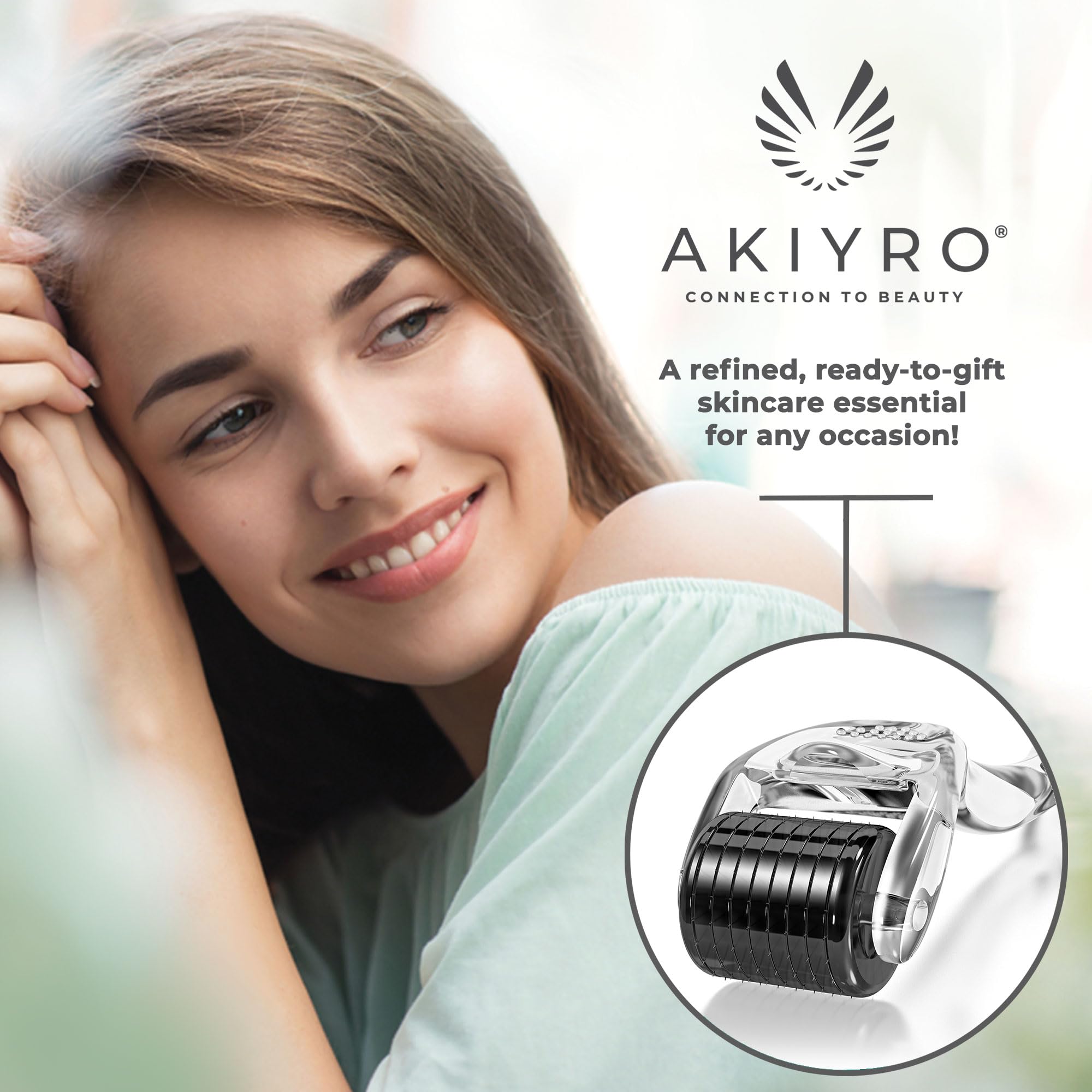 AKIYRO next to a coin for size comparison showing compact travel-friendly proportions