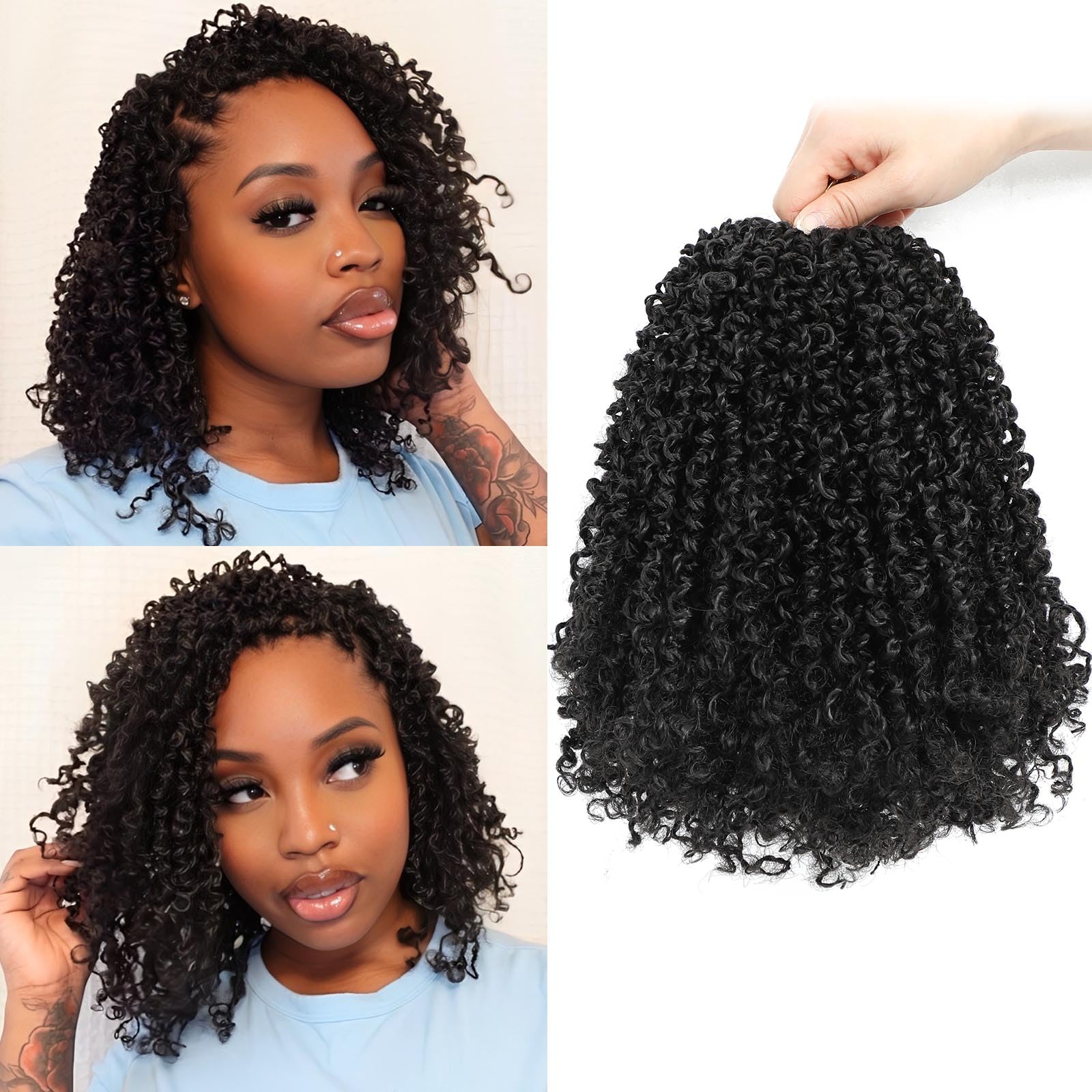 Aksice half-up half-down style showing styling versatility