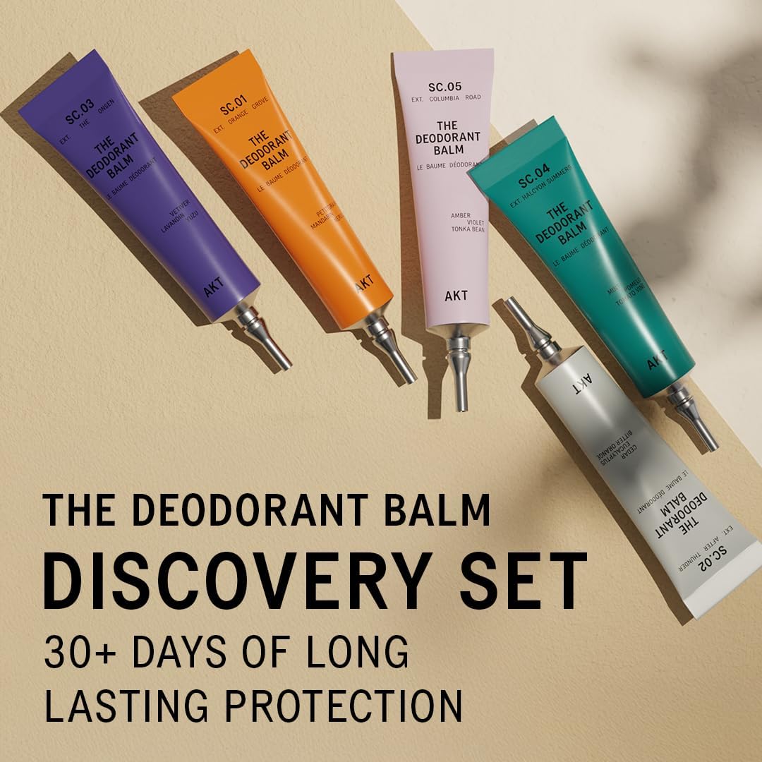 AKT mini deodorant in hand showing true size and travel convenience