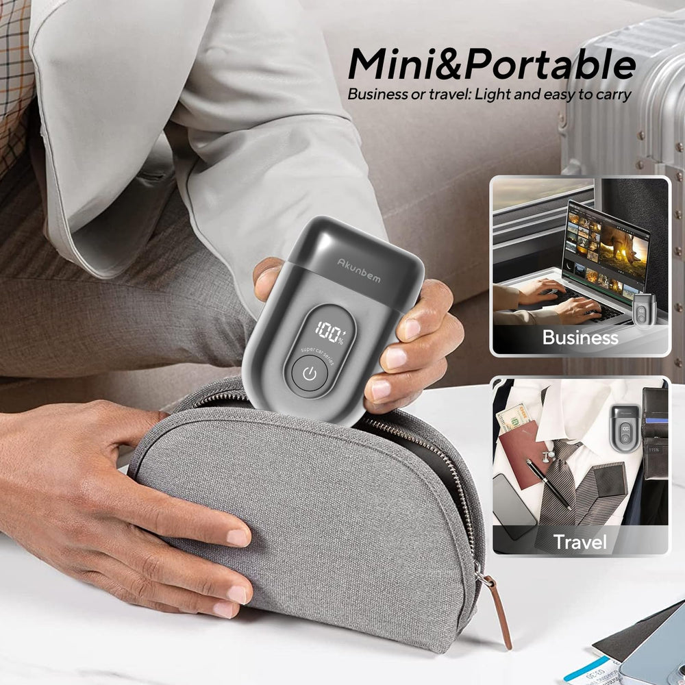 Akunbem magnetic cap and ergonomic handle protecting blades and improving travel carry
