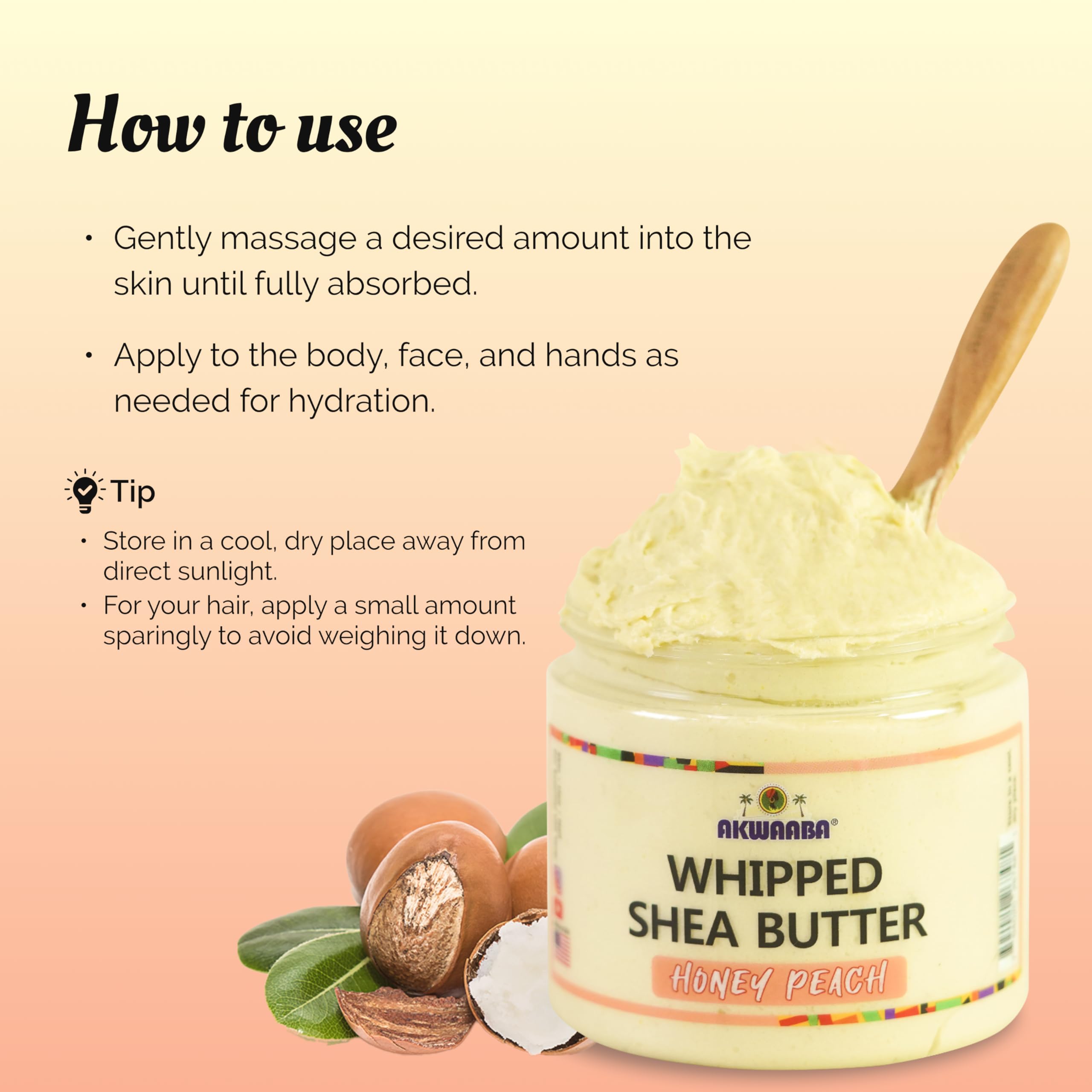 AKWAABA smoothing product through hair showing frizz control and shine benefit