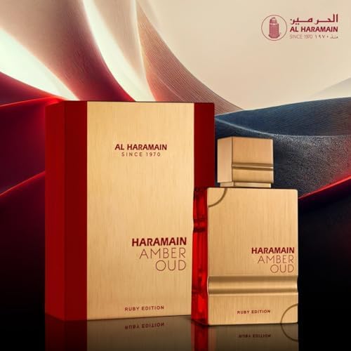 Close-up cap and label of Al Haramain bottle showing brand authenticity and clarity benefit