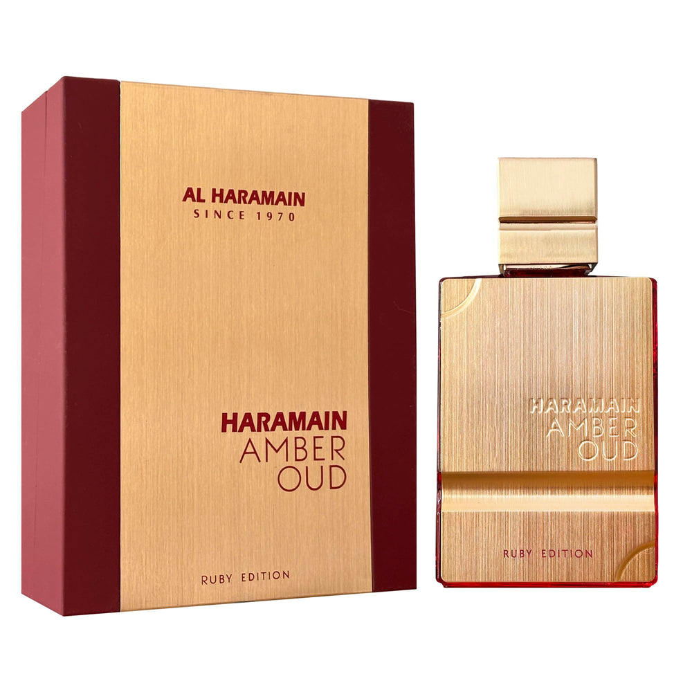 Al Haramain product label close-up highlighting scent name and details