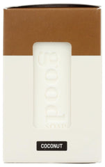 20 oz Alaffia coconut soap beside a ruler illustrating large bar size and value