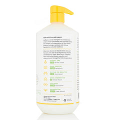 Alaffia conditioner texture pouring from cap showing creamy hydrating formula