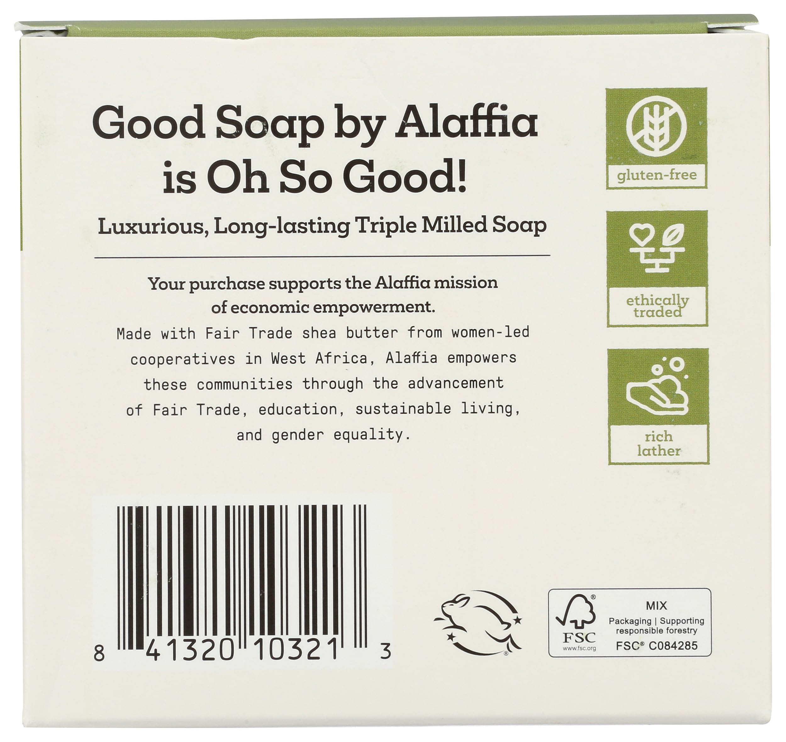 Alaffia soap lather texture close-up showing rich foam for effective cleansing
