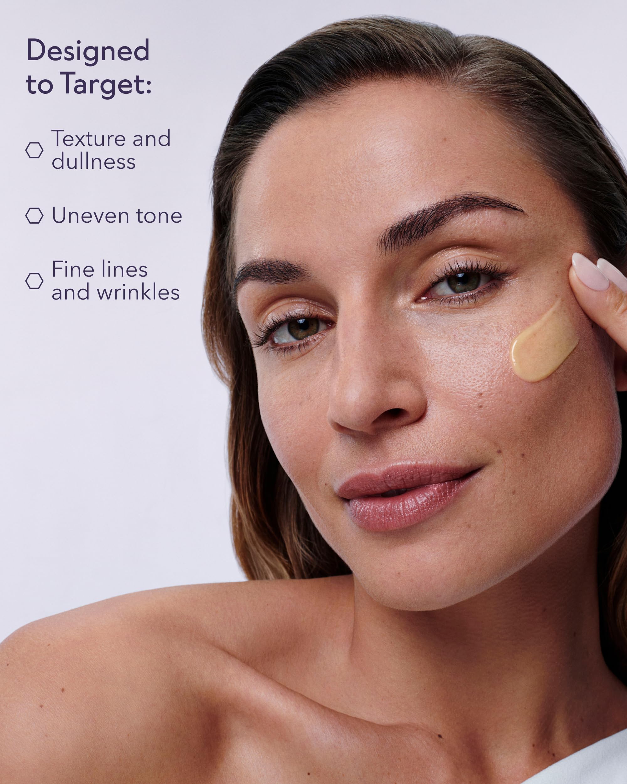 ALASTIN bottle beside moisturizer illustrating layered routine benefits