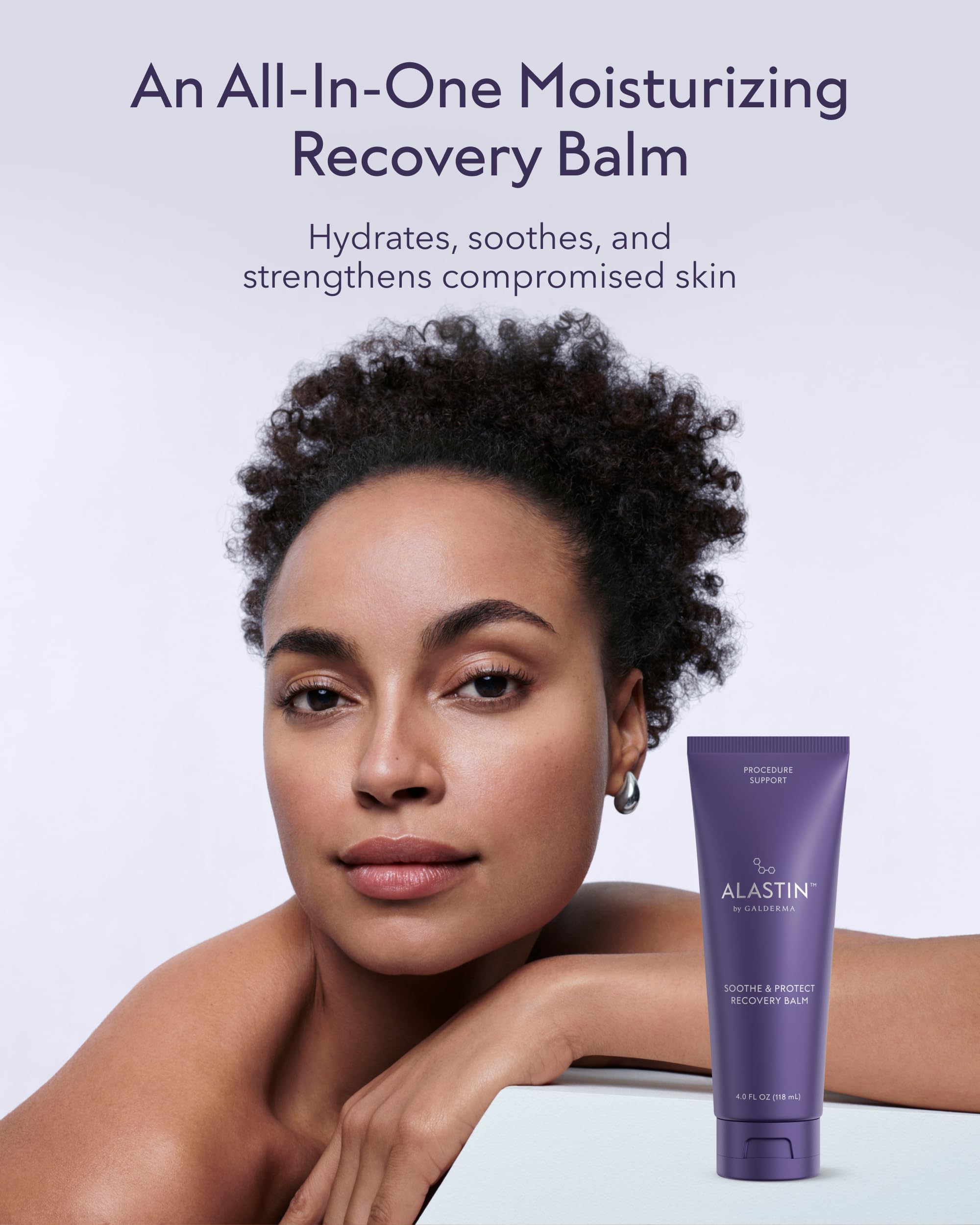 ALASTIN Skincare applying balm to hand demonstrating soothing recovery benefit