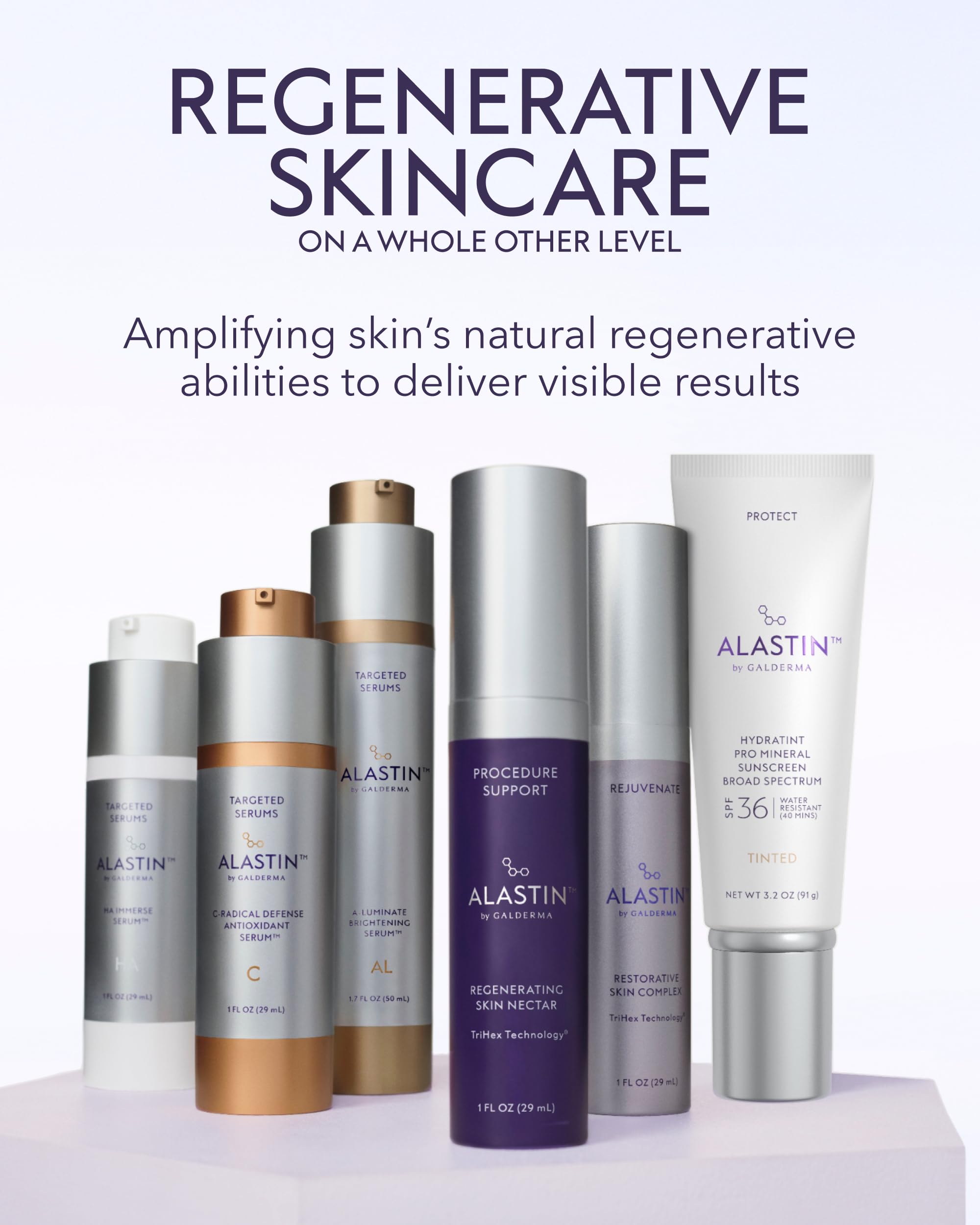 ALASTIN Skincare model before and after imaging showing visible eye-area improvement