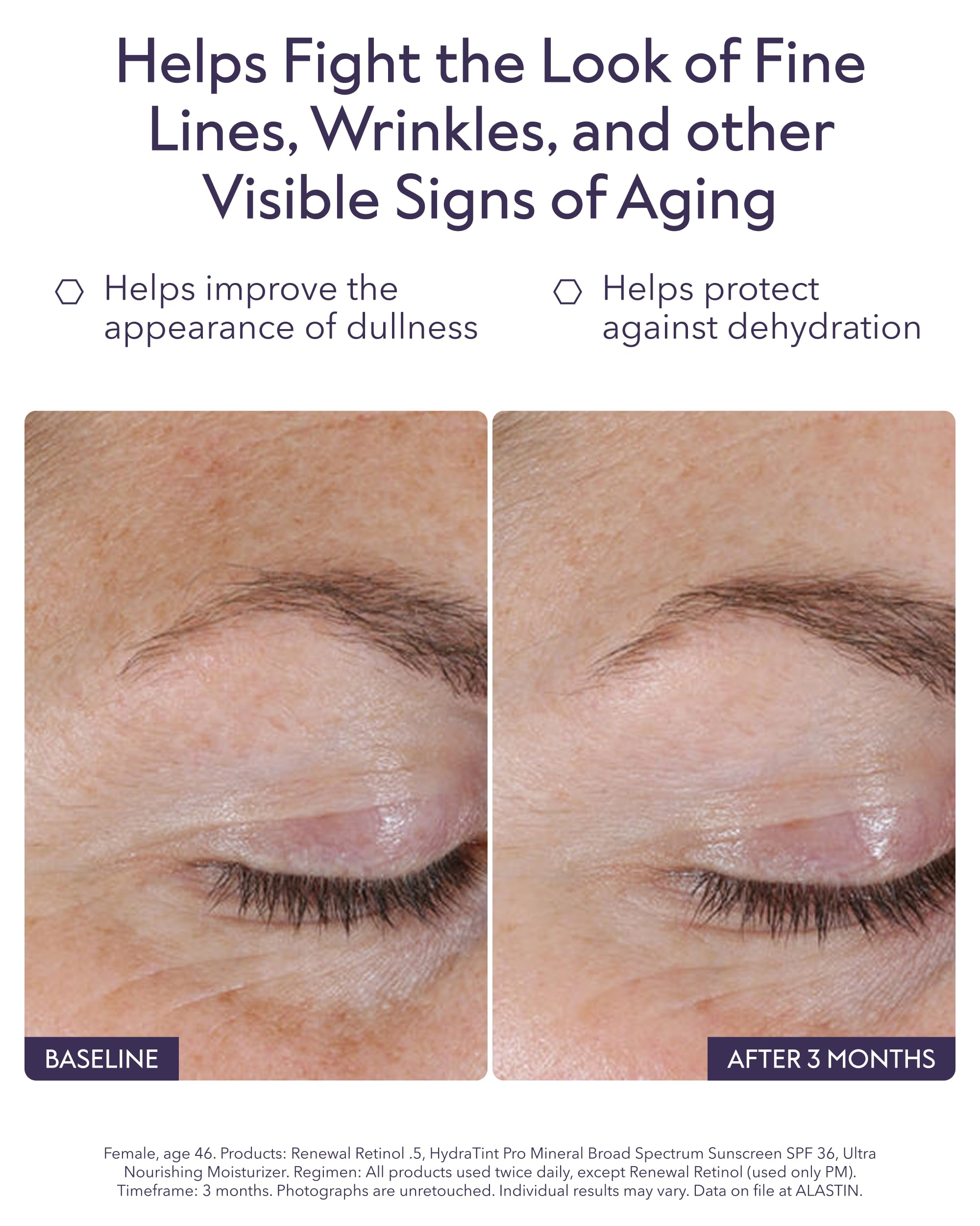 ALASTIN serum texture droplet on fingertip showing lightweight hydration
