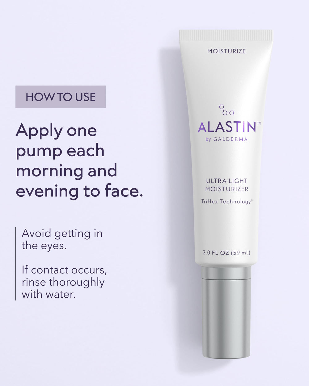 ALASTIN in morning routine on model demonstrating smooth layering under serum