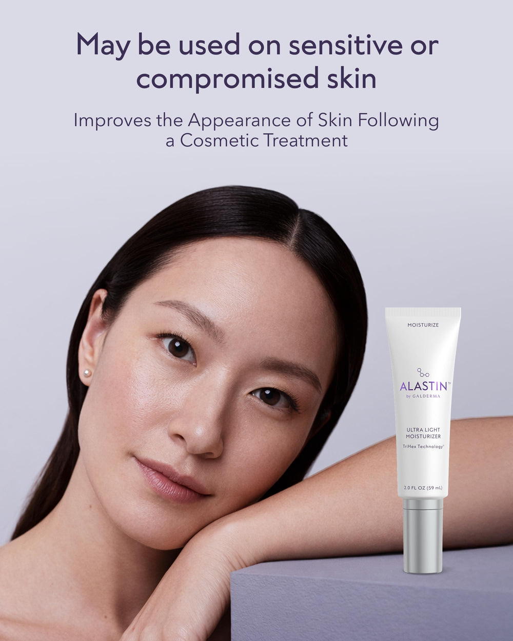 ALASTIN moisturizer texture on hand highlighting quick absorption and silky feel