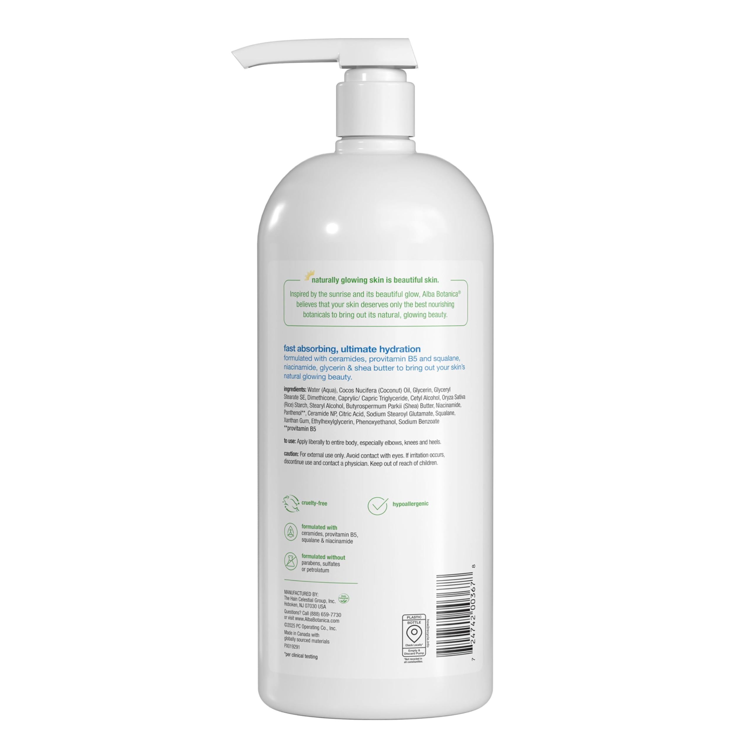 Alba Botanica pump dispensing lotion for easy daily use