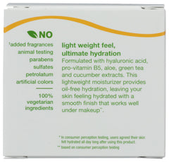 Alba Botanica close-up texture revealing lightweight cream and quick absorption
