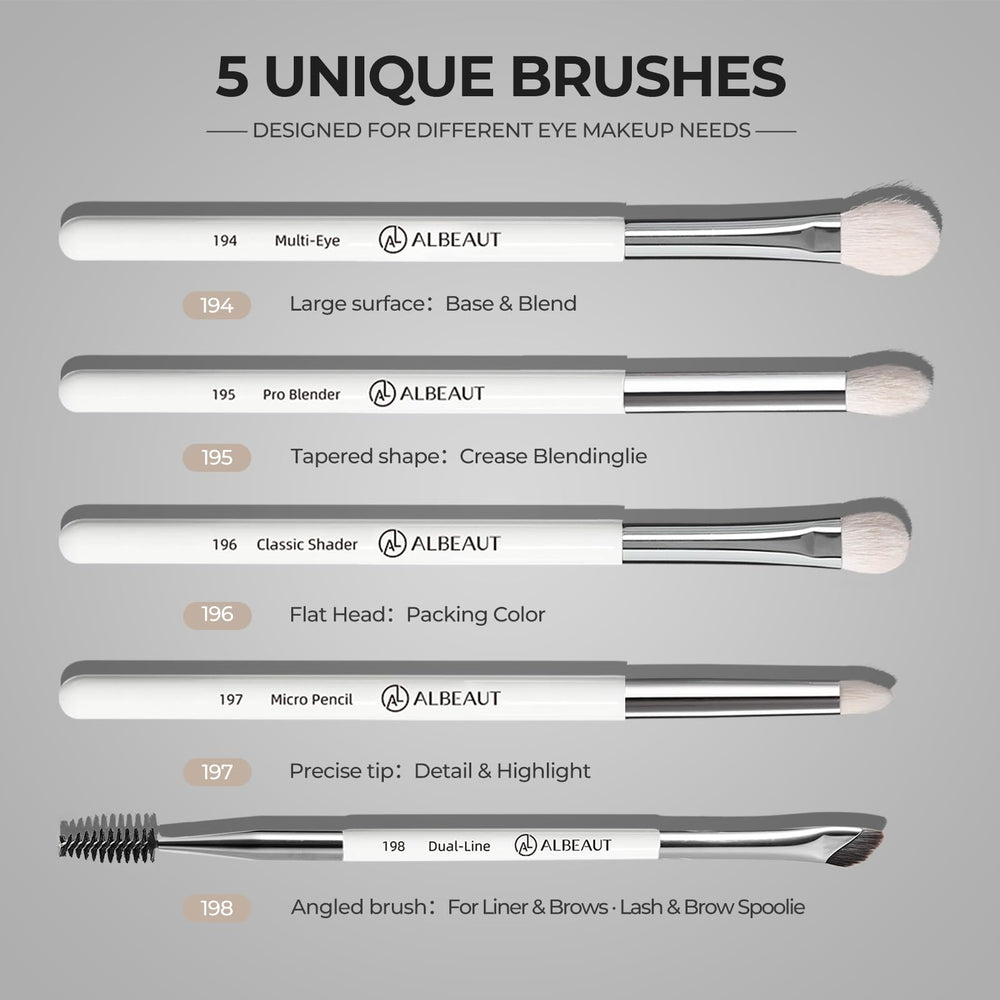 ALBEAUT brushes with makeup bag to show gift-ready portable kit