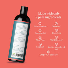 Aleavia Citrus Bliss close-up label highlighting organic ingredients and prebiotic formula benefit