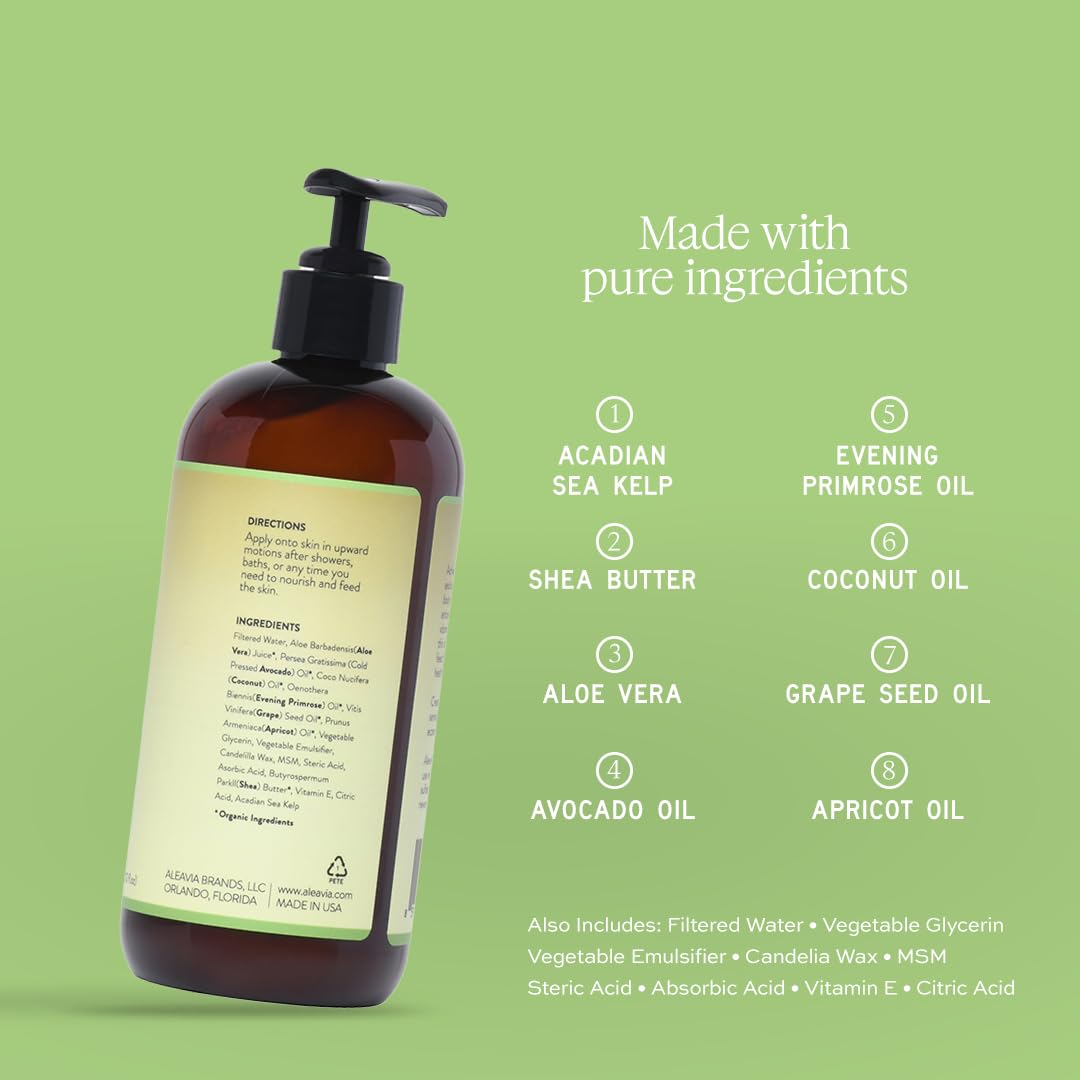 Aleavia lotion texture swatch highlighting lightweight consistency and fast absorption
